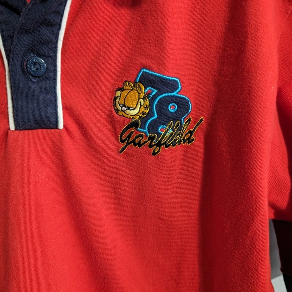 Boys collared red Garfield polo shirt #78 Garfield and Odie brand - Picture 2 of 5